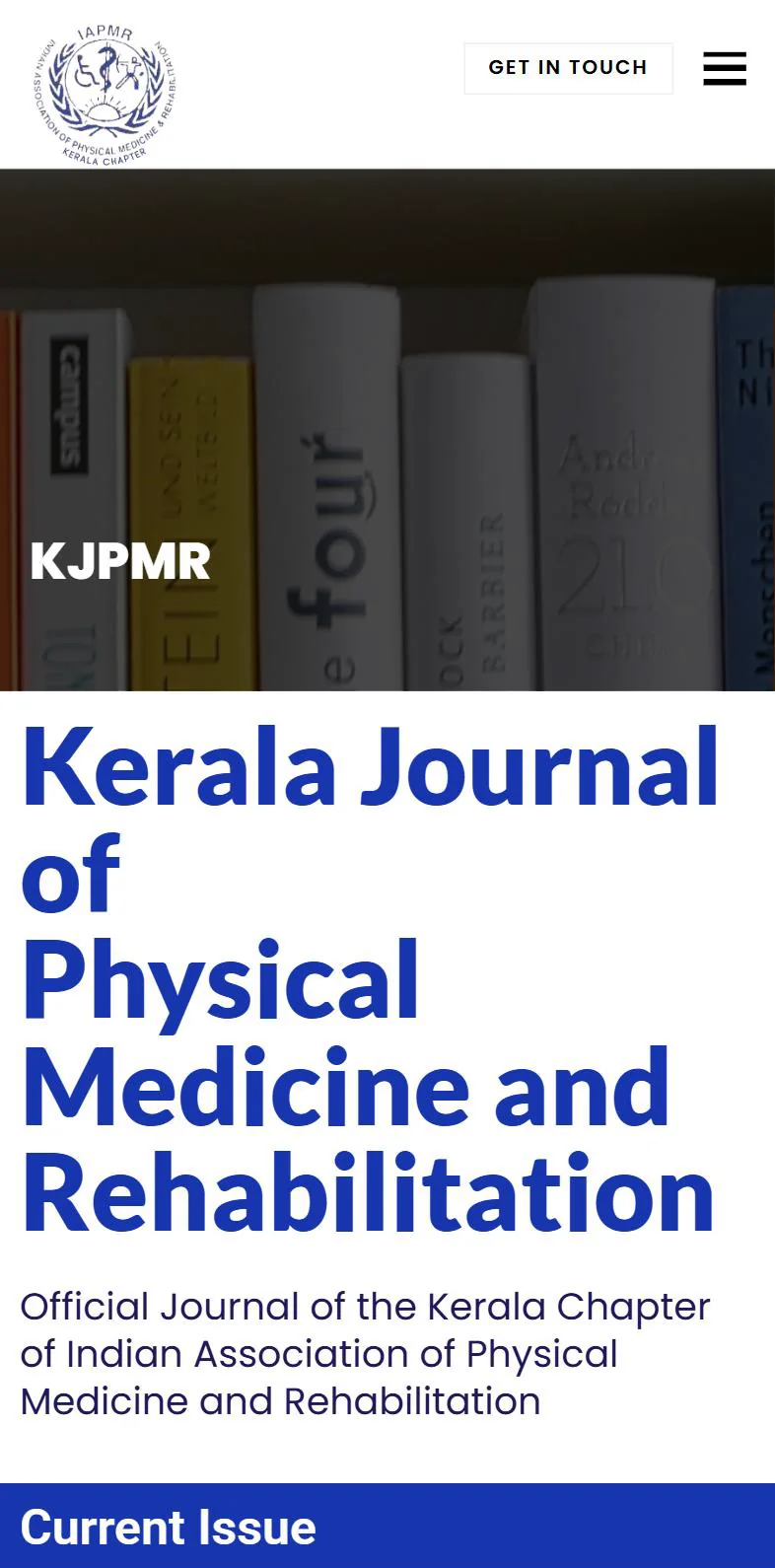 The IAPMR Kerala journal page on a phone, first screen
