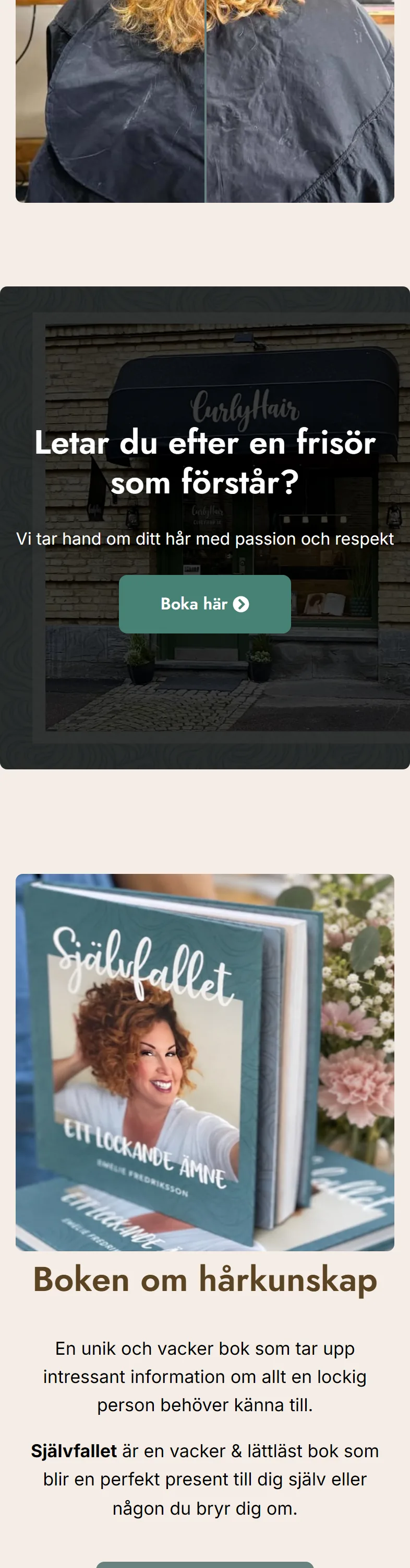 CurlyHair mobile homepage, part 4 of 7
