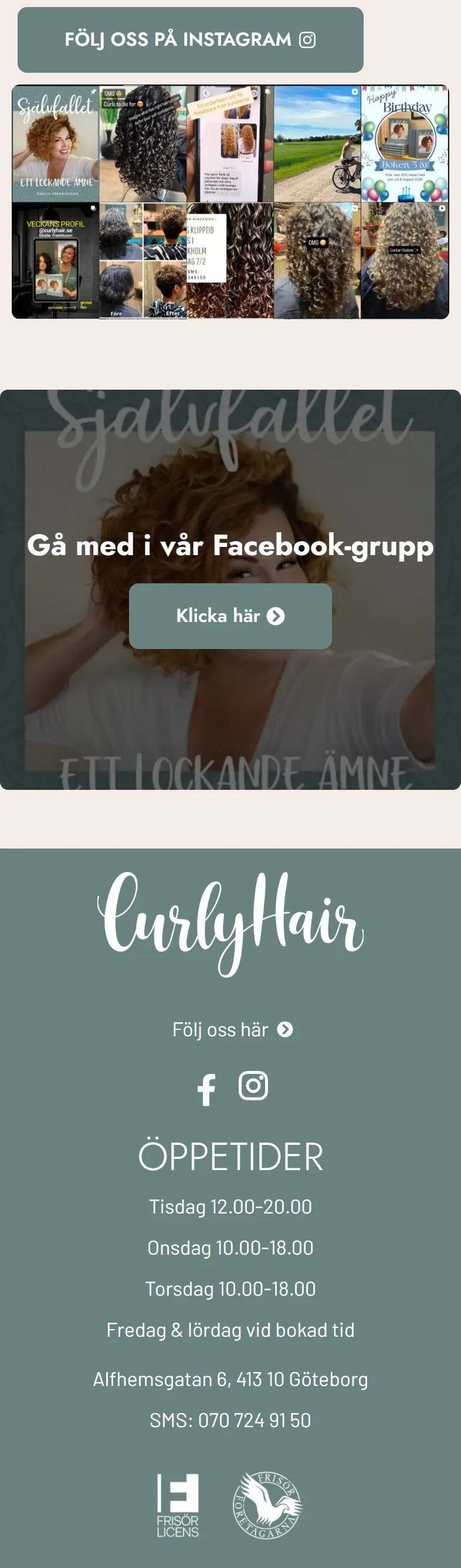 CurlyHair mobile homepage, part 7 of 7