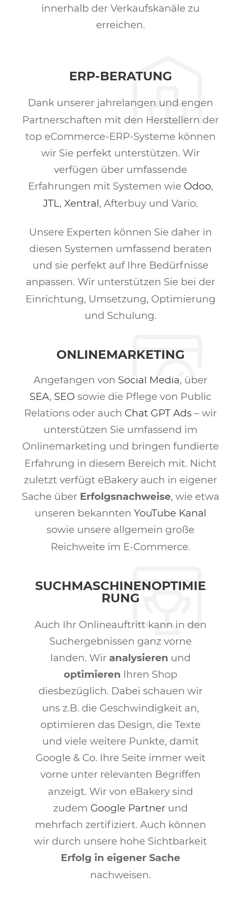 eBakery mobile homepage, part 5 of 11