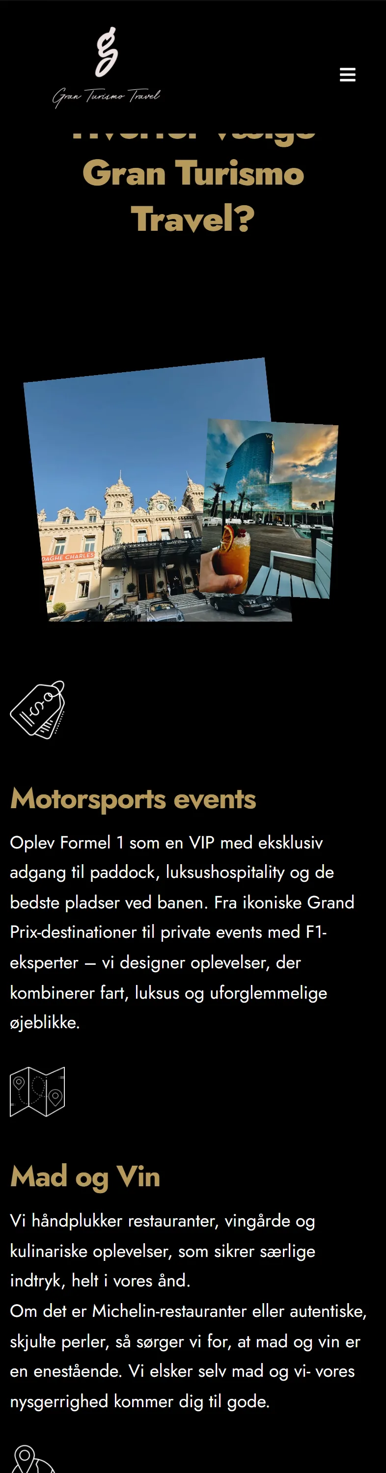Gran Turismo Travel mobile homepage, part 2 of 5