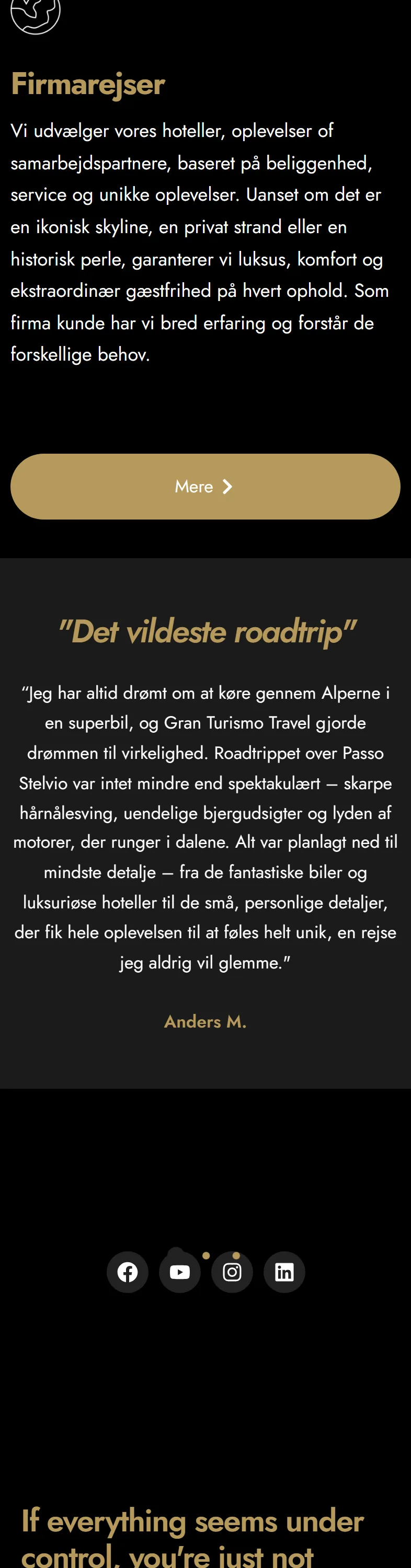 Gran Turismo Travel mobile homepage, part 3 of 5