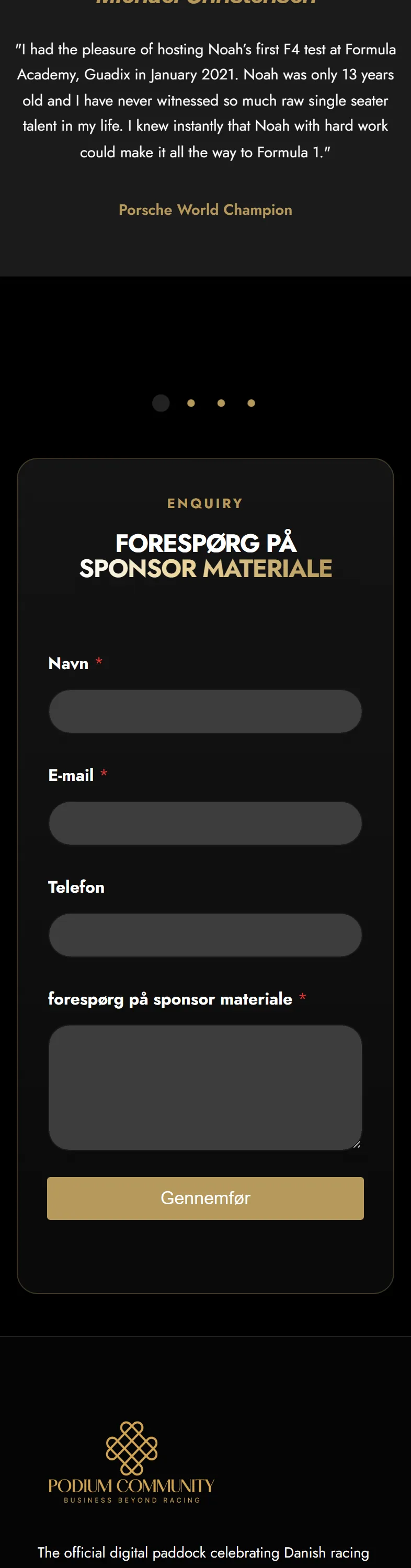 Podium Community mobile homepage, part 8 of 9