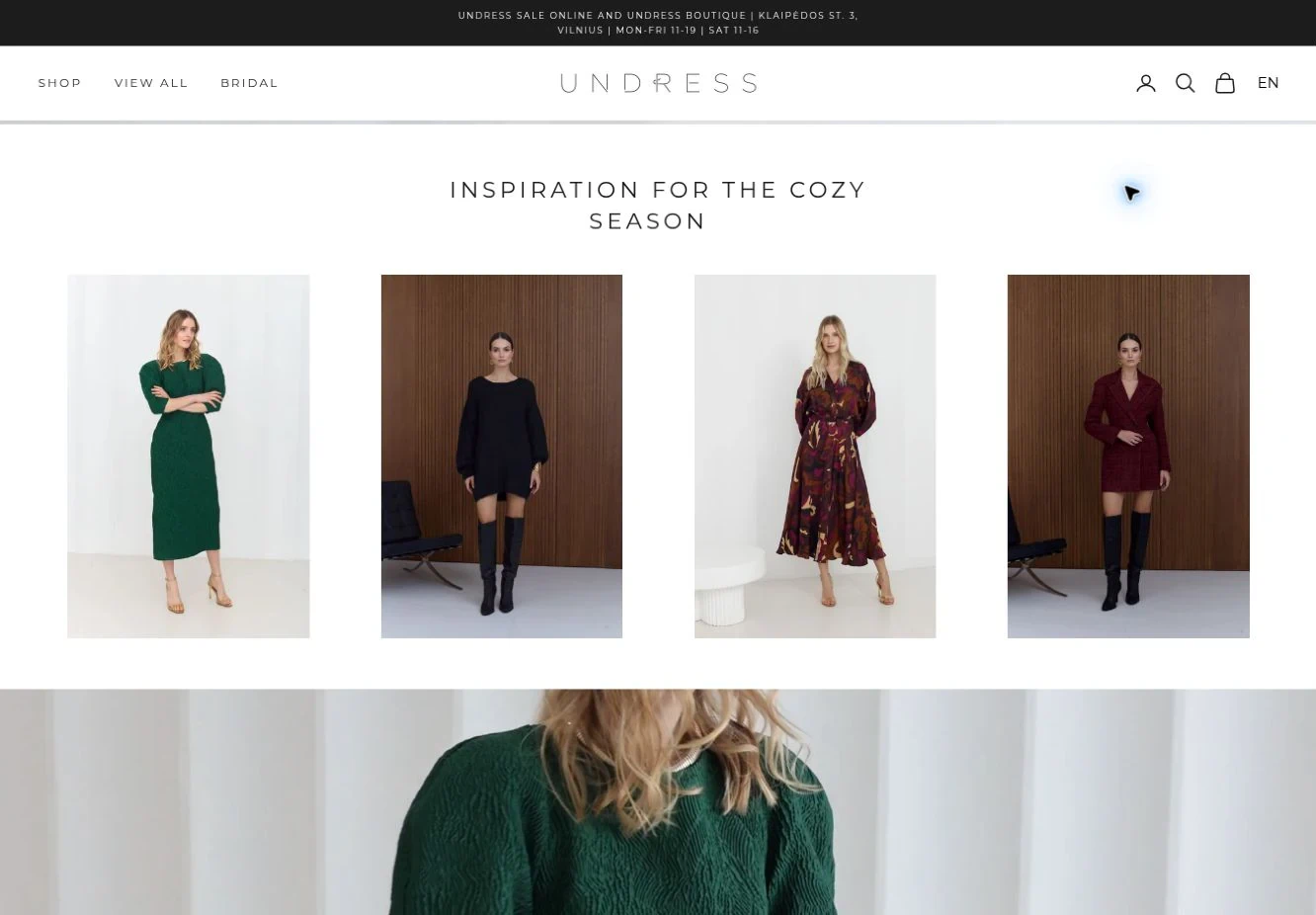 UNDRESS seasonal product selection